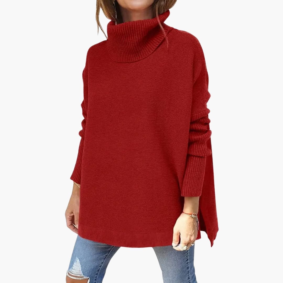 Pull Col Roulé Oversize Femme Douillet