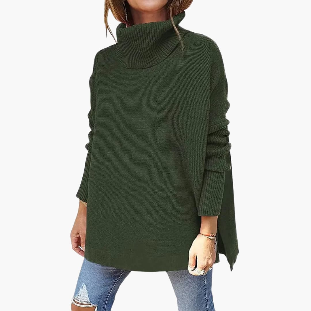 Pull Col Roulé Oversize Femme Douillet