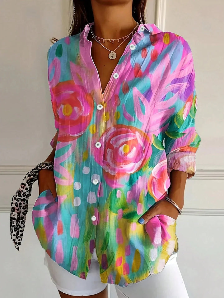 Blouse Imprimé Ludique Femme Coupe Fluide