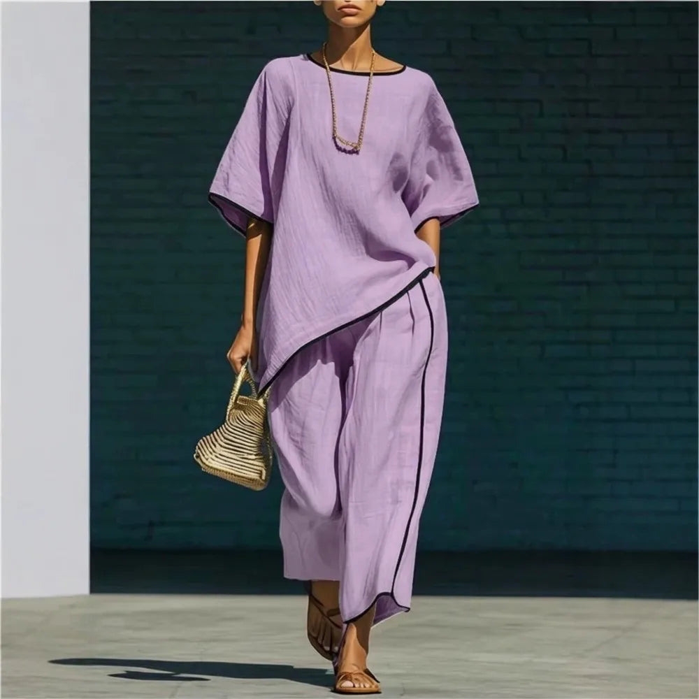Ensemble Tunique Fluide et Pantalon 7/8 Femme