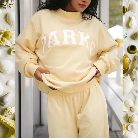 Sweat Oversize Graphique Femme Manches Longues