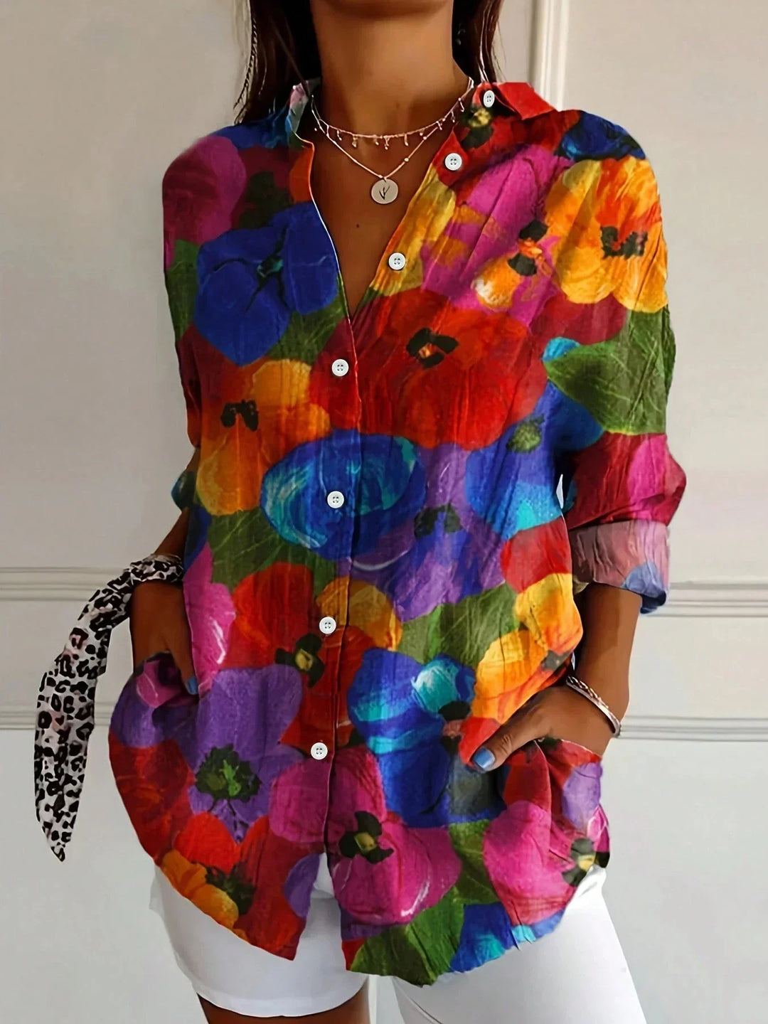 Blouse Imprimé Ludique Femme Coupe Fluide