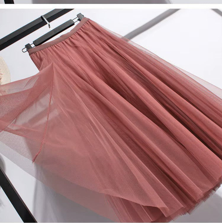 Jupe Longue Tulle Femme Taille Haute