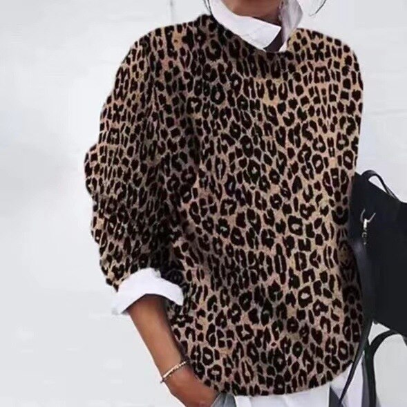 Pull Vintage À Manches Longues Et Motif Floral Pour Femme