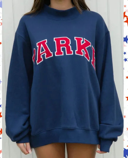Sweat Oversize Graphique Femme Manches Longues