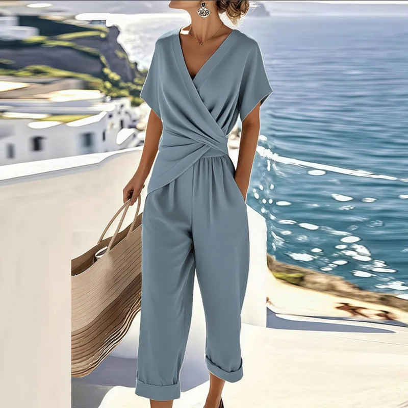 Ensemble Pantalon et Haut Cache-cœur Femme