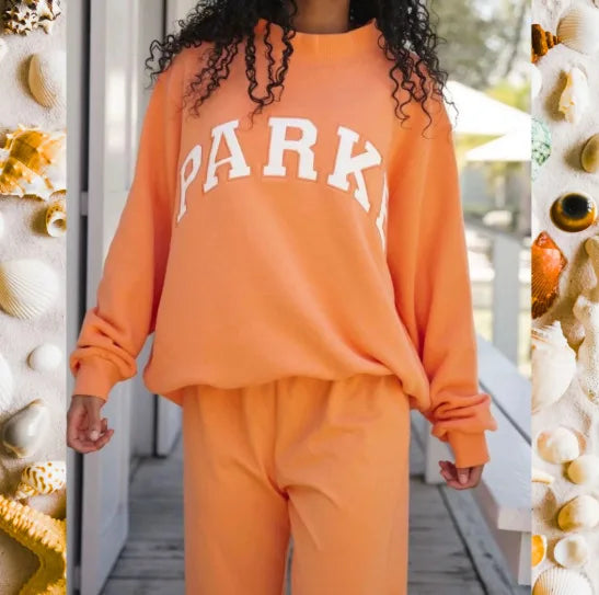 Sweat Oversize Graphique Femme Manches Longues