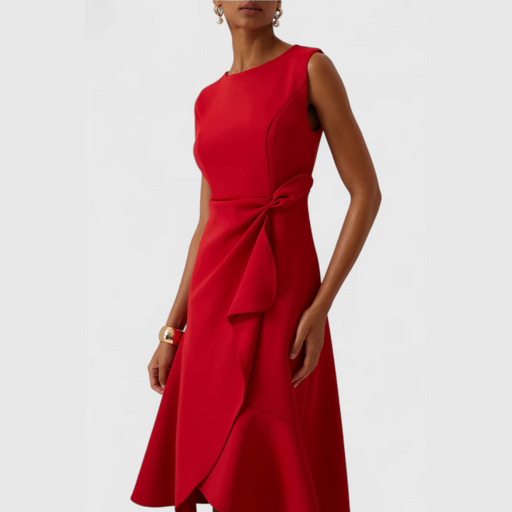 Robe Midi Fluide Sans Manches Femme Été