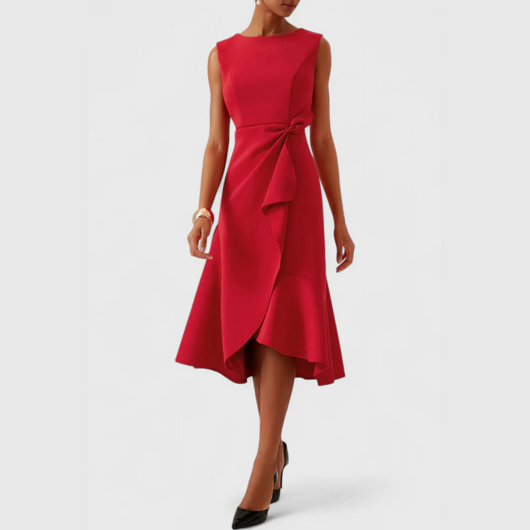 Robe Midi Fluide Sans Manches Femme Été