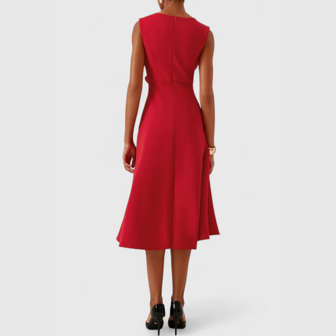 Robe Midi Fluide Sans Manches Femme Été