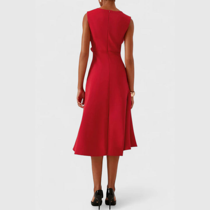 Robe Midi Fluide Sans Manches Femme Été