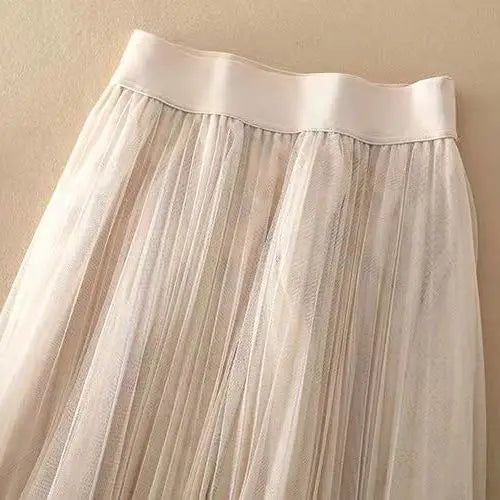 Women's High-Waisted Pleated Maxi Skirt