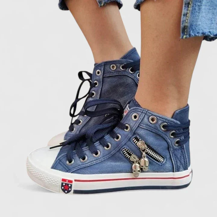 Chaussures Orthopédiques Confort Femme Bleu Jean