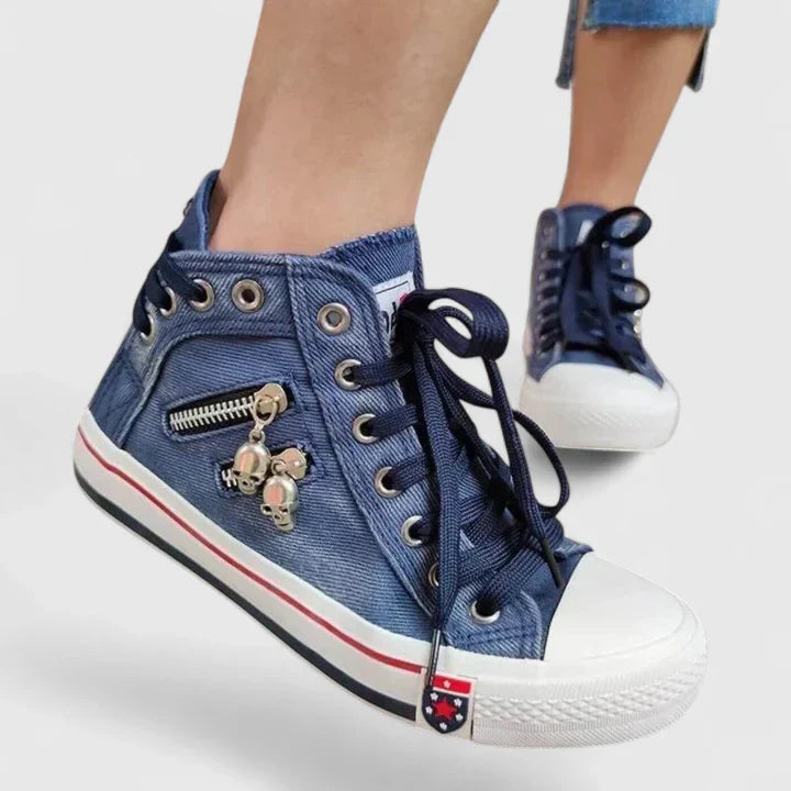 Chaussures Orthopédiques Confort Femme Bleu Jean