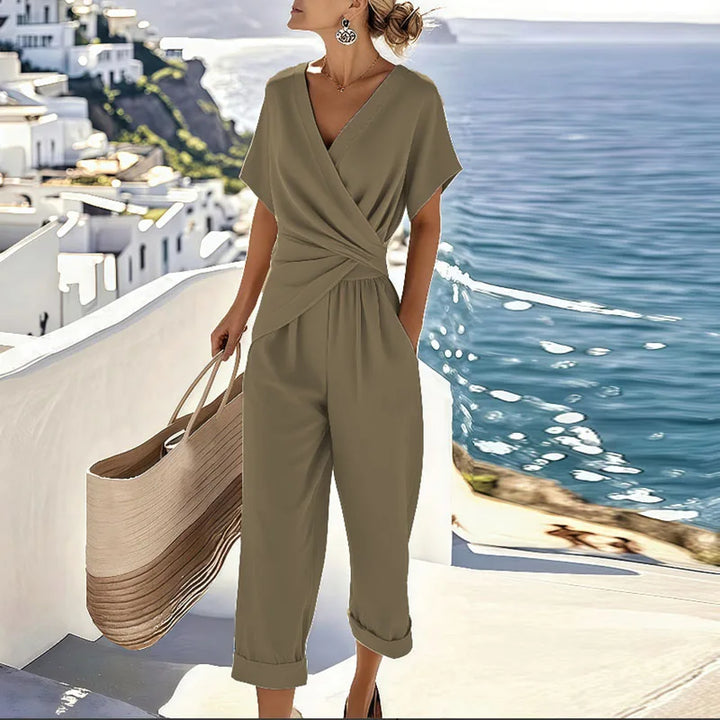 Ensemble Pantalon et Haut Cache-cœur Femme
