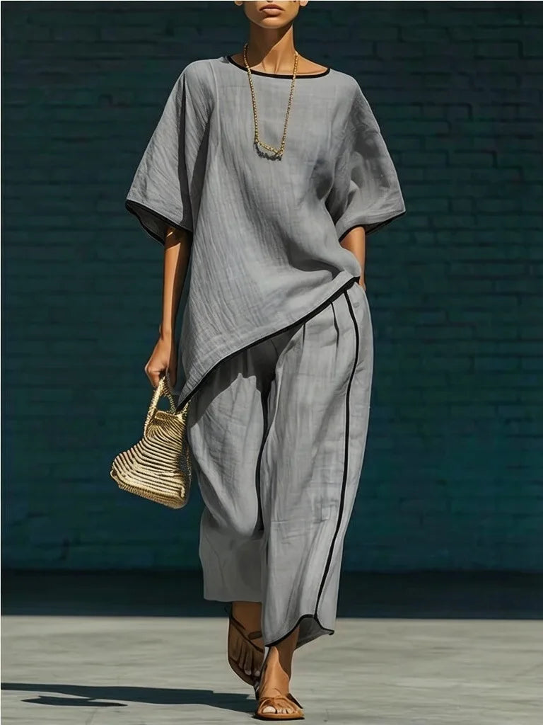Ensemble Tunique Fluide et Pantalon 7/8 Femme