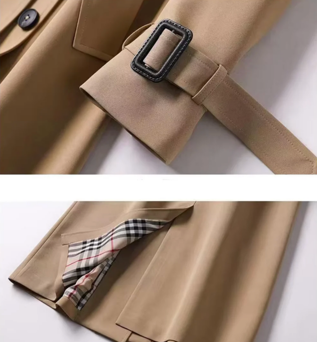 Trench-Coat Femme Double Boutonnage Ceinturé