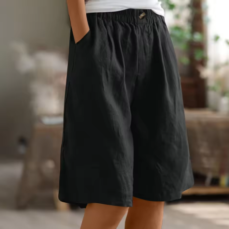 Short Long Décontracté Femme à Poches