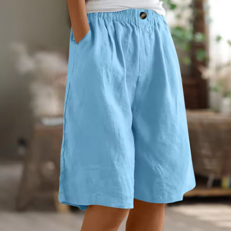 Short Long Décontracté Femme à Poches