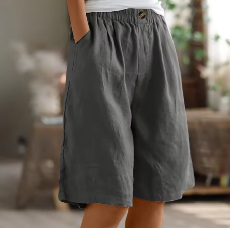 Short Long Décontracté Femme à Poches