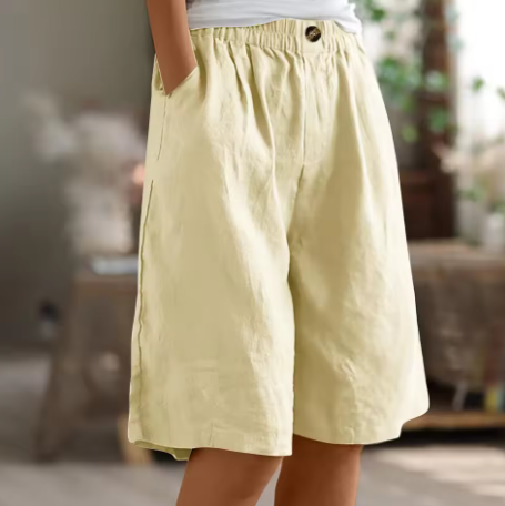 Short Long Décontracté Femme à Poches