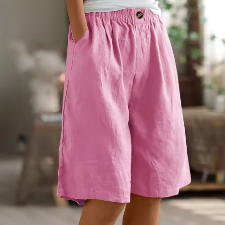 Short Long Décontracté Femme à Poches