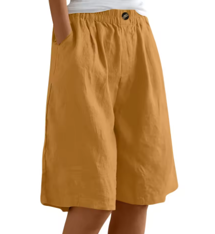 Short Long Décontracté Femme à Poches