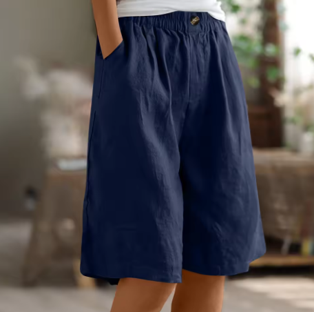 Short Long Décontracté Femme à Poches