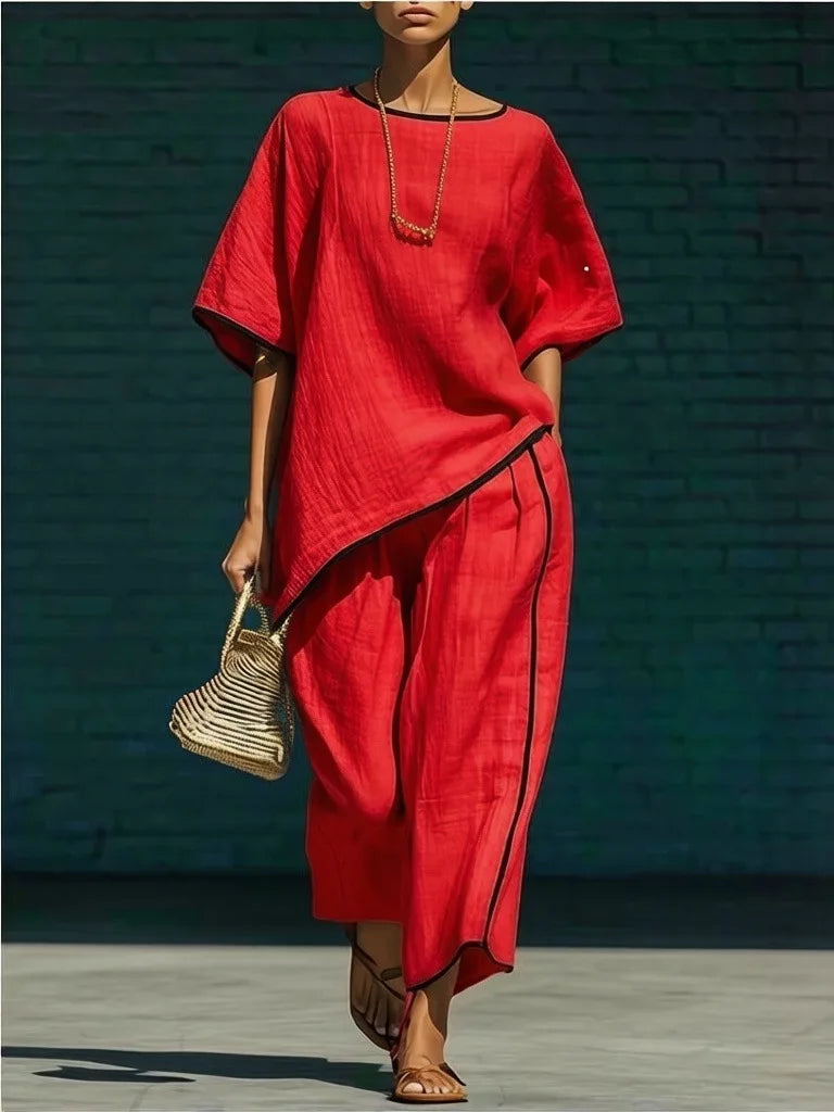 Ensemble Tunique Fluide et Pantalon 7/8 Femme