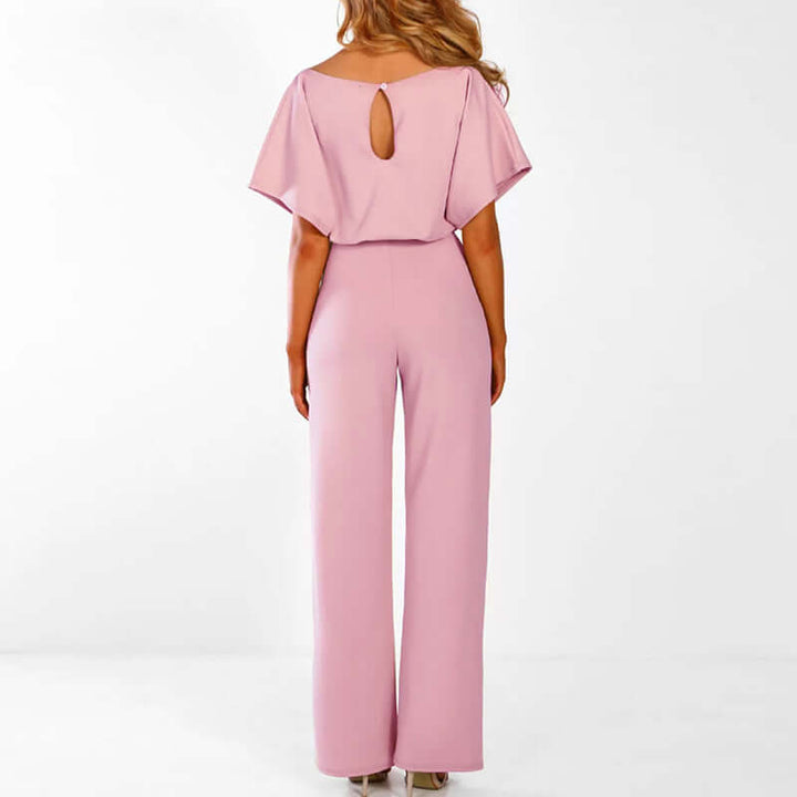 Combinaison Longue Femme Manches Courtes Ceinture