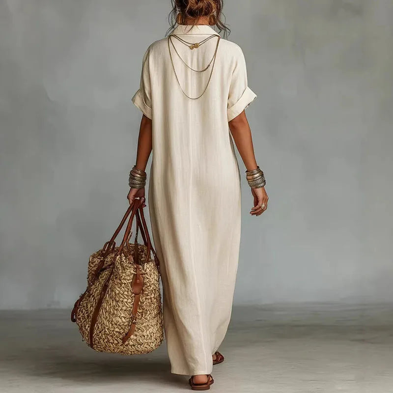 Robe Maxi Bohème Femme Décolleté V Imprimée