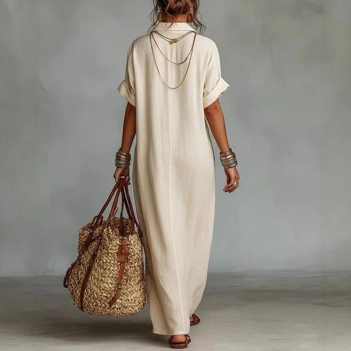 Robe Maxi Bohème Femme Décolleté V Imprimée