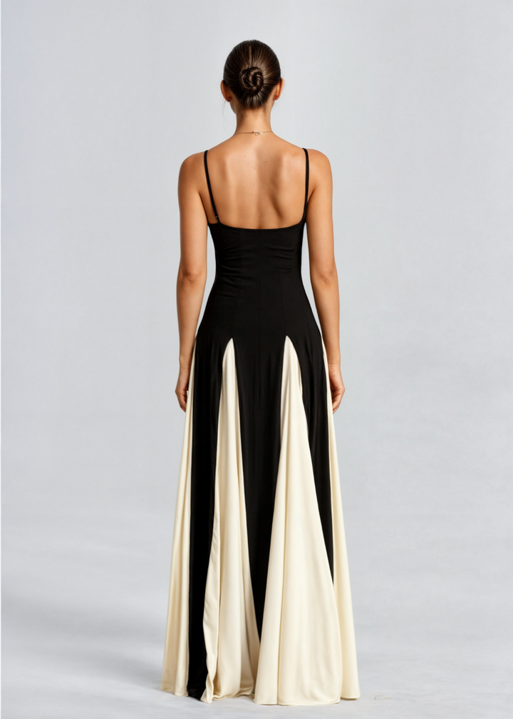 Robe Longue Fluide Femme Drapée Soirée