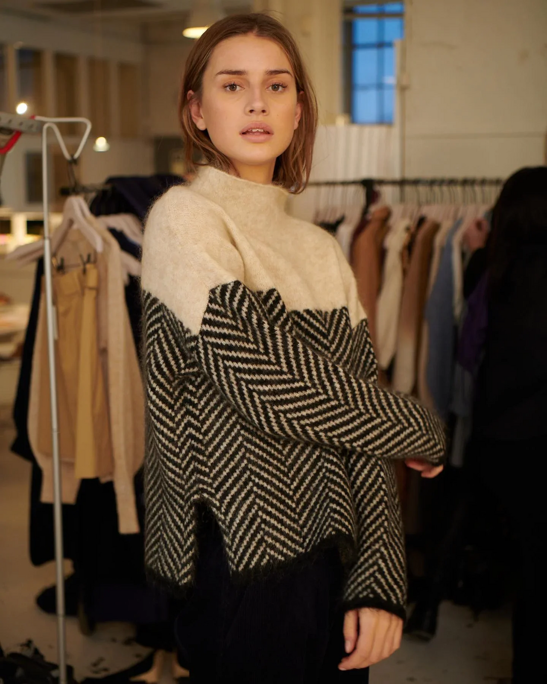 Pull Col Roulé Cachemire Femme Doux
