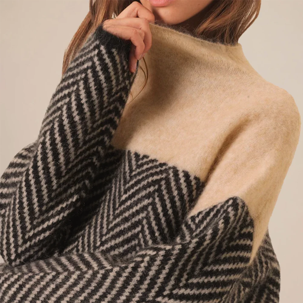 Pull Col Roulé Cachemire Femme Doux