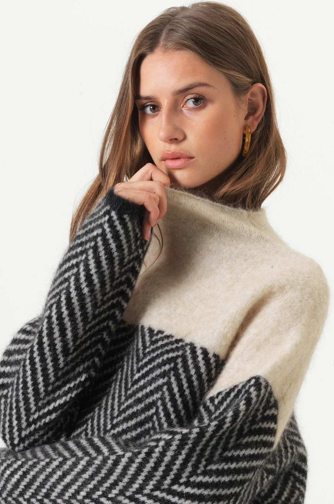 Pull Col Roulé Cachemire Femme Doux