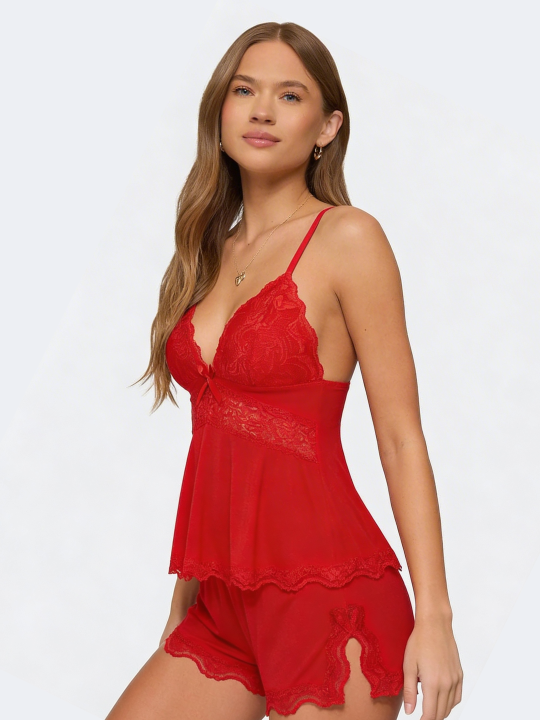 Women's Lace Cami and Shorts Set