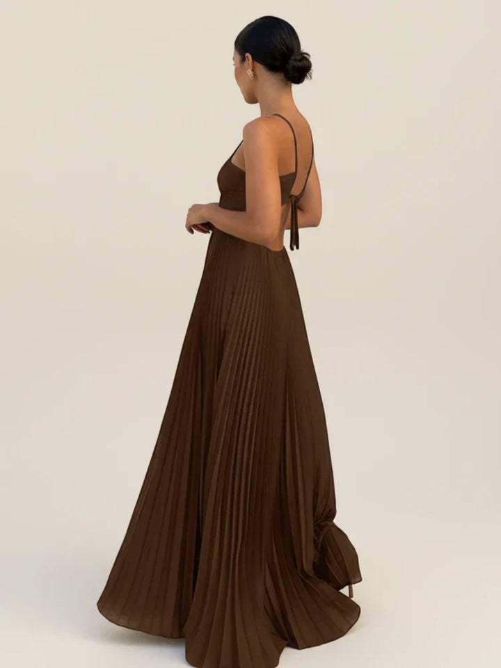 Robe Longue Bohème Femme Dos Nu Sans Manches