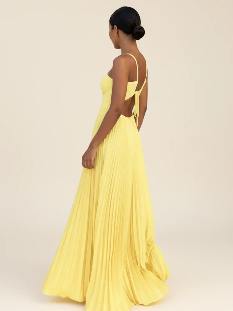 Robe Longue Bohème Femme Dos Nu Sans Manches