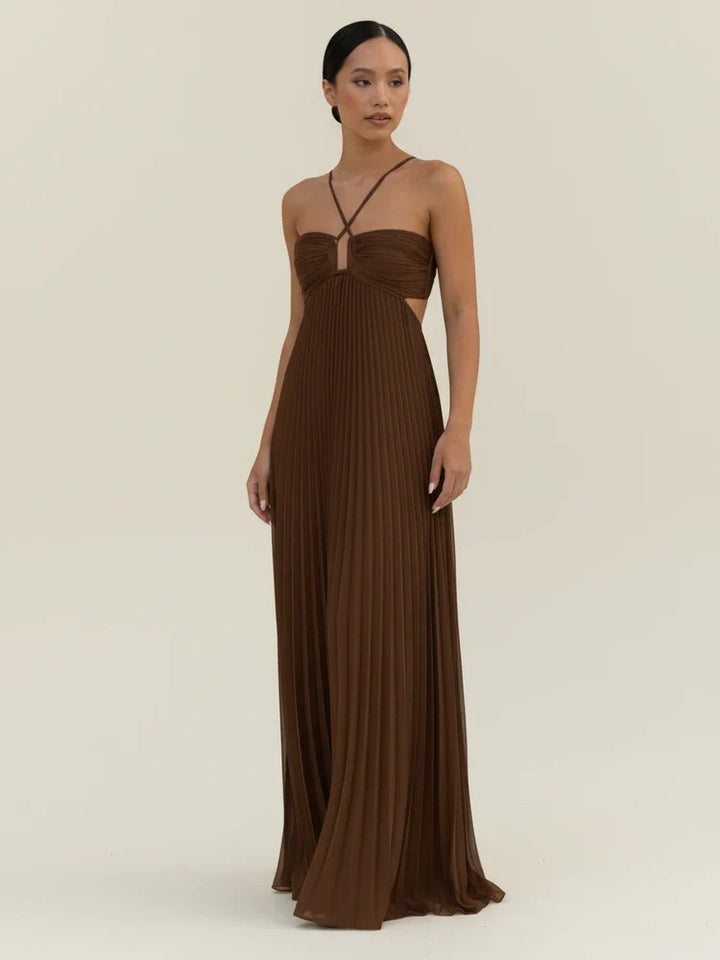 Robe Longue Bohème Femme Dos Nu Sans Manches