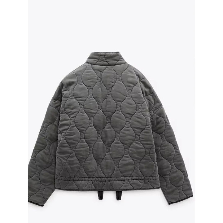 Veste Matelassée Zippée Pour Femme Avec Col Montant