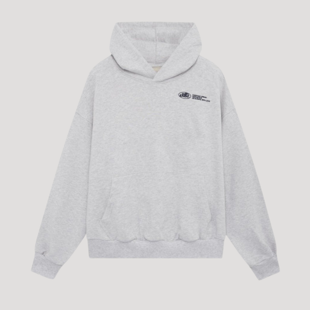 Felpa con cappuccio unisex oversize con motivo