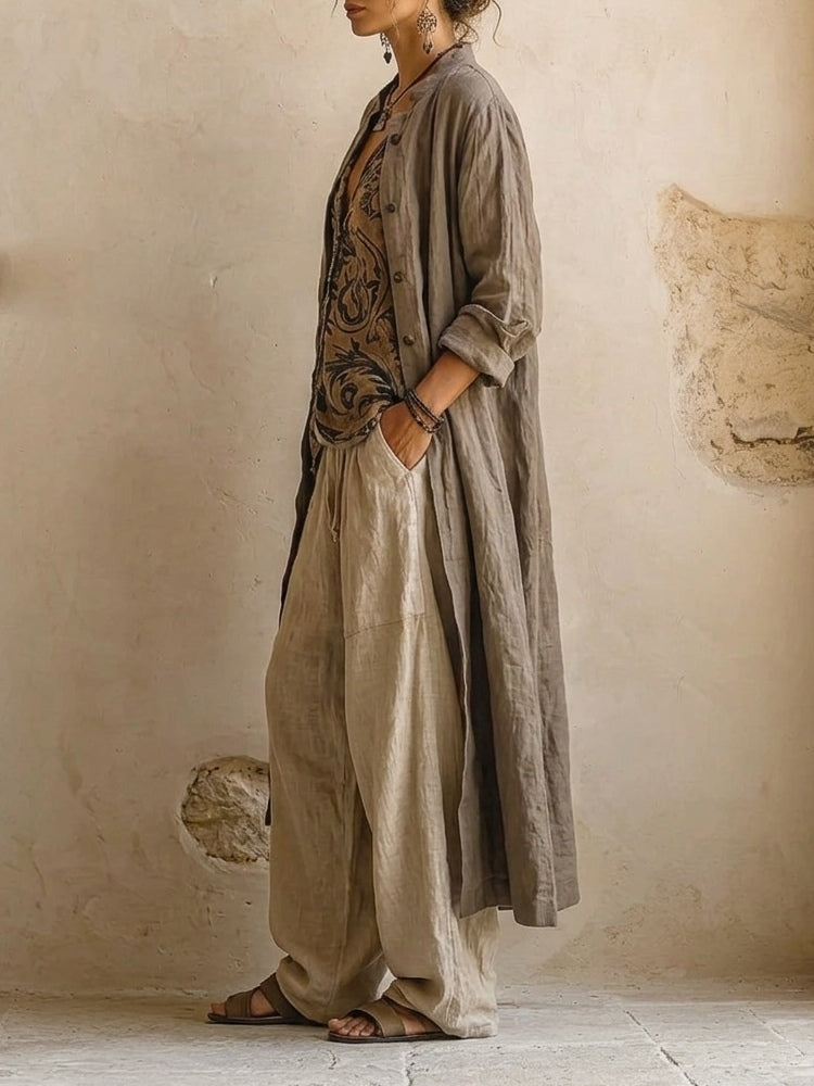 Completo casual bohémien da donna, 3 pezzi