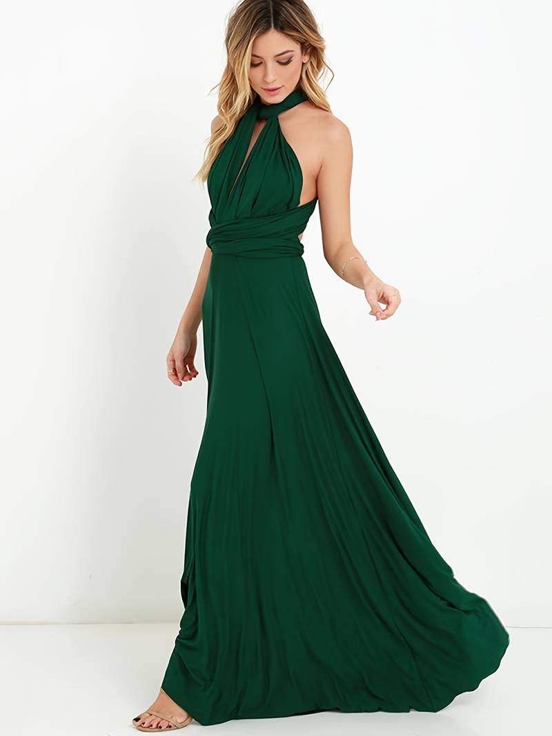 Robe Maxi Femme Asymétrique Une Épaule Soirée