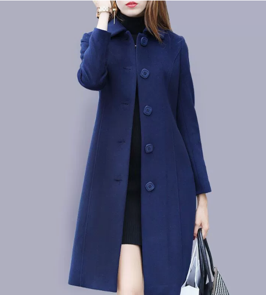 Trench-Coat D'hiver Mi-Long et Cintré Pour Femme