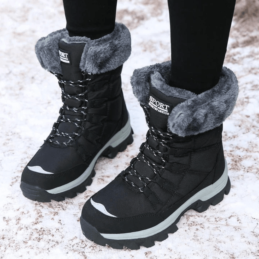 Waterproof Women's Winter Snow Boots with Faux Fur Lining