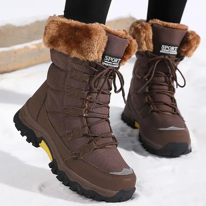 Waterproof Women's Winter Snow Boots with Faux Fur Lining