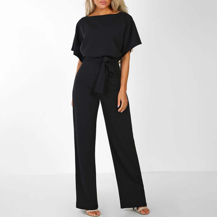 Combinaison Longue Femme Manches Courtes Ceinture