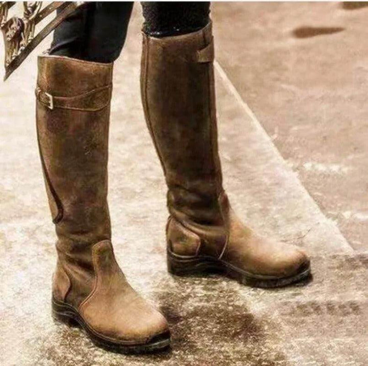Bottes D'équitation Pour Femme à Hauteur de Genou Avec Boucle