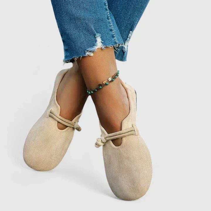 Mocassins Plates Style Babies Pour Femme Avec Nœud